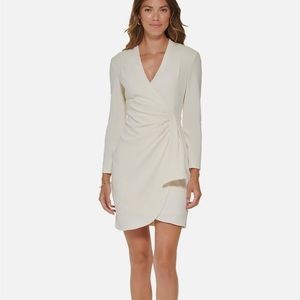 Ivory long sleeve DKNY dress